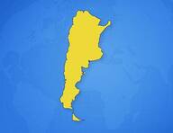 Argentine sur la carte