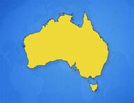 Australie sur la carte