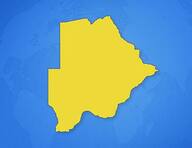 Botswana sur la carte