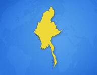 Myanmar sur la carte
