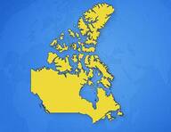 Canada sur la carte