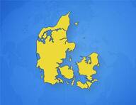 Danemark sur la carte