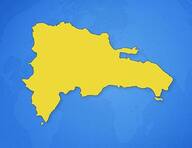 République dominicaine sur la carte