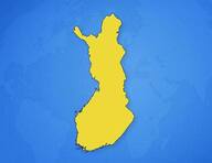 Finlande sur la carte