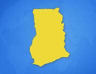 Ghana sur la carte