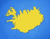 Islande sur la carte