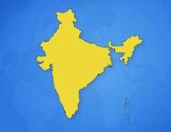 Inde sur la carte