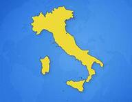 Italie sur la carte