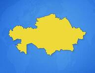 Kazakhstan sur la carte