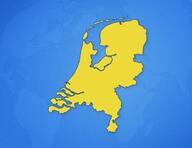 Pays-Bas sur la carte