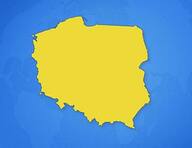 Pologne sur la carte