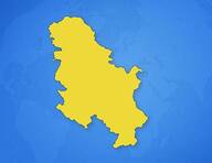 Serbie sur la carte