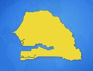 Sénégal sur la carte