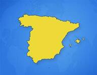 Espagne sur la carte