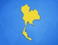 Thaïlande sur la carte