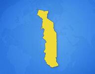 Togo sur la carte