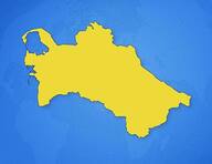 Turkménistan sur la carte