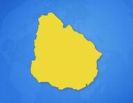 Uruguay sur la carte